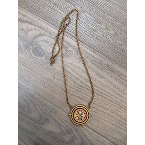 Harry Potter Hermione Time Turner-Inspired Rotating Gold Necklace Sand Spin Hour